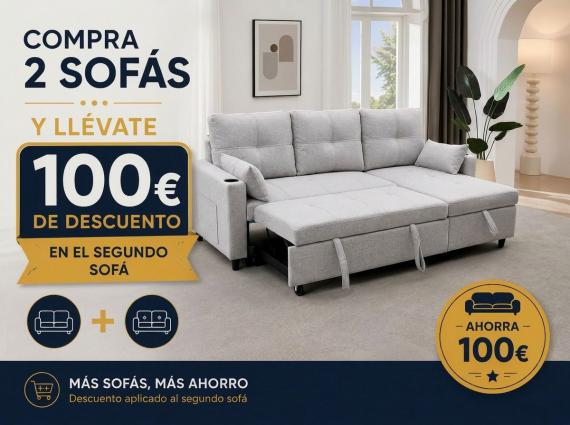 Photo 2-SOFA PACK - 3-Seater Reversible Chaise Longue Sofa Bed with Storage, light gray - COSTA LUX €100 OFF