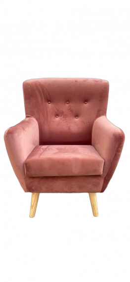 Foto BUTACA DE DISEÑO NÓRDICO I ELEGANTE Y MODERNA IZAN ROSA SALMÓN