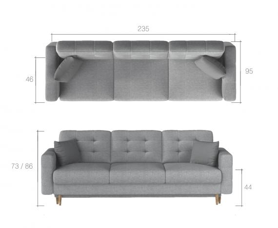 Foto Set Asgard 3 + 1 sofa cama+sillon, Rosa