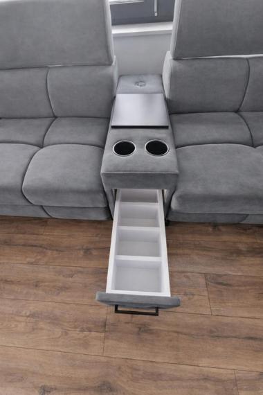 Foto Sofá Panorámico en U con Cama, Arcón y Carga USB TITAN XXL