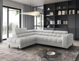 Sofá cama+arcon, gris claro, 276x200 - FERUCCE