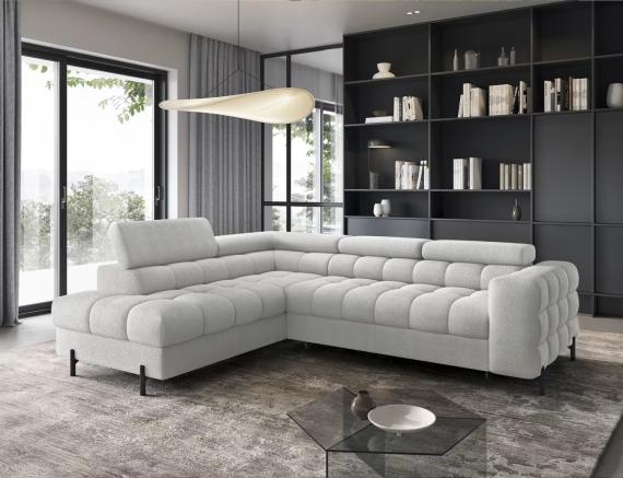 Foto Sofá cama+arcon, gris claro, 276x200 - FERUCCE