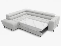 Sofá cama+arcon, gris claro, 276x200 - FERUCCE