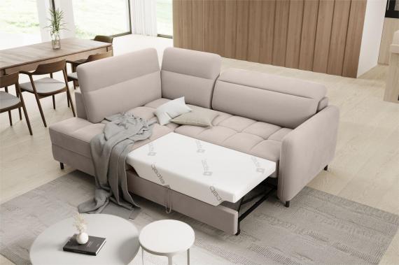 Foto Sofá cama+arcon, beige, 208x160 - BAREA