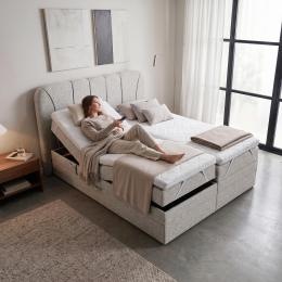 Cama Continental Con Regulación Eléctrica Beige - ROYAL