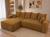 SOFÁ CAMA CHAISE LONGUE REVERSIBLE BARI MOSTAZA, 265 CM