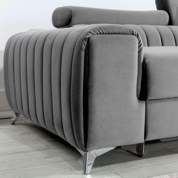 Foto Sofá Chaiselongue cama+arcon, 278x205cm - Grayson, Gris