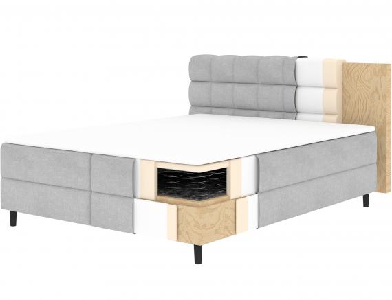 Foto Cama Continental 140/160/180x200 blanco - CAMMA