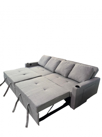Foto Sofá cama 4 pl. moderno+USB+type-C+portavasos - Costa R 252 cm