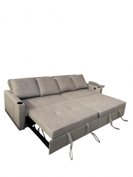 Foto Sofá cama 4 pl. moderno+USB+type-C+portavasos - Costa R 252 cm