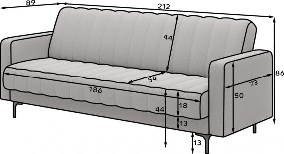 Foto Sofá cama 212 cm beige - RONEYY