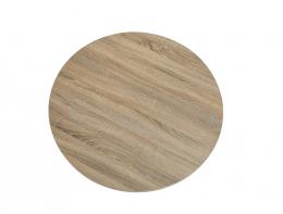 MESA CLEVELAND 2 TAPA REDONDA MELAMINA ASERRADA PATAS METAL