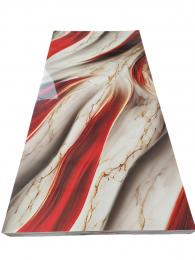 Placa decorativas en PVC - blanco - dorado - rojo
