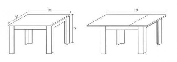 Photo EXTENSIBLE DINING TABLE 140-200 MOD. CORFU CANYON