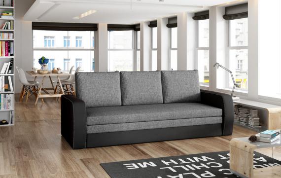 Foto Sofa cama+arcon - Inversa, Gris/Negro, 220cm