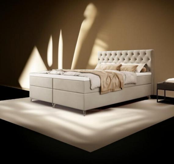 Foto CAMA BOXSPRING CHESTER BEIGE 180x200 cm