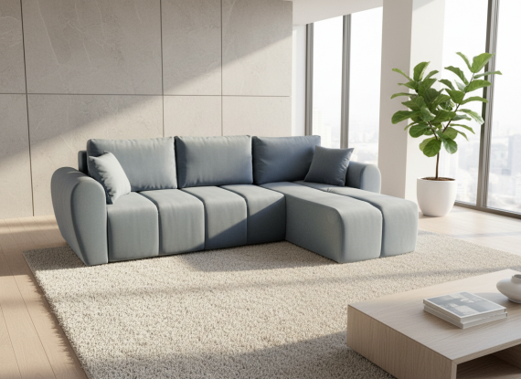 Foto Sofá Cama Chaise Longue Reversible  DORA  – Diseño Vanguardista y Confort Total