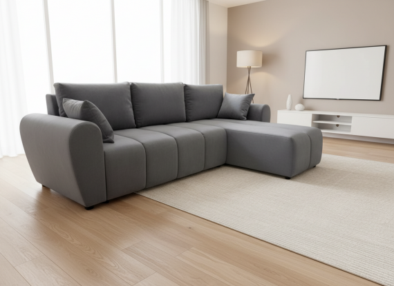 Foto Sofá Cama Chaise Longue Reversible  DORA  – Diseño Vanguardista y Confort Total