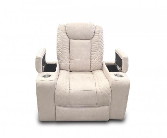 Foto Sillone relax electricos reclinables - portavasos - luces LED - puerto usb - una plaza - beige - TEXAS