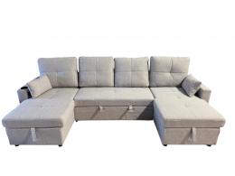 Sofá con cama + 2 arcones+USB+type-C+portavasos - Costa U 280cm x 130cm