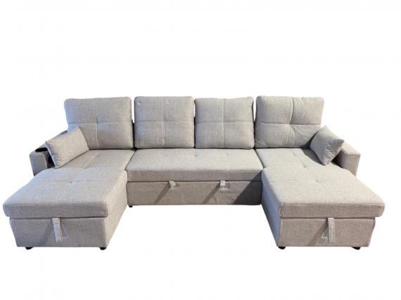 Foto Sofá con cama + 2 arcones+USB+type-C+portavasos - Costa U 280cm x 130cm