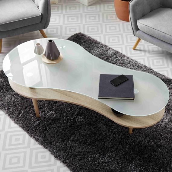 Foto MESA CENTRO PEANUT TAPA GLASEADA