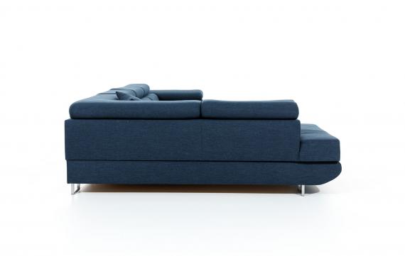 Foto Sofá en forma de U - Rodrigo. Cama Extraíble y Arcón., Negro/Tela 345cm x 202cm