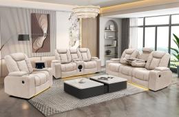 Juego de sillones - 1+2+3 plazas - beige - TEXAS