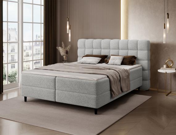 Foto Cama Continental 140/160/180x200 gris  - CAMMA