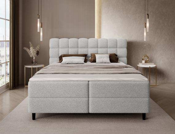 Foto Cama Continental 140/160/180x200 gris  - CAMMA