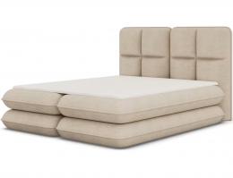 CAMA TAPIZADA CON COLCHÓN ARCÓN Y TOPPER TONILA BEIGE