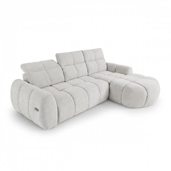 Foto SOFÁ CHAISE LONGUE ELÉCTRICO DE DISEÑO MODERNO 275 CM X 190 CM SORENA L CREMA