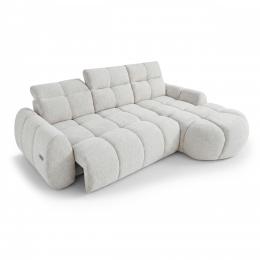 SOFÁ CHAISE LONGUE ELÉCTRICO DE DISEÑO MODERNO 275 CM X 190 SORENA L CREMA