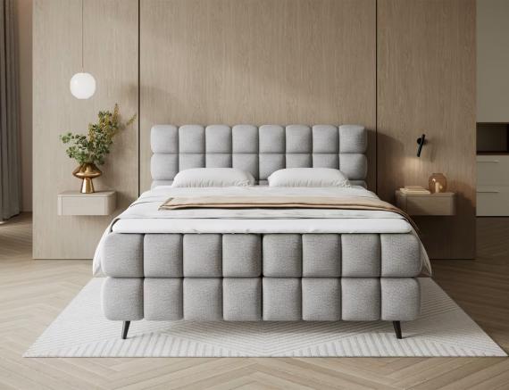 Foto Cama continental - gris - Sabeno Foto Cama continental - gris - Sabeno