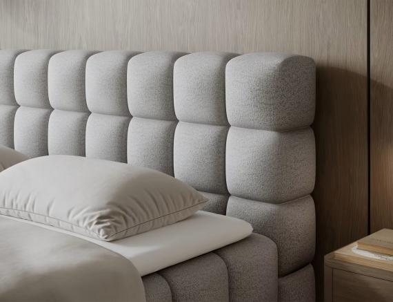 Foto Cama continental - gris - Sabeno Foto Cama continental - gris - Sabeno