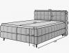Foto Cama continental - gris - Sabeno