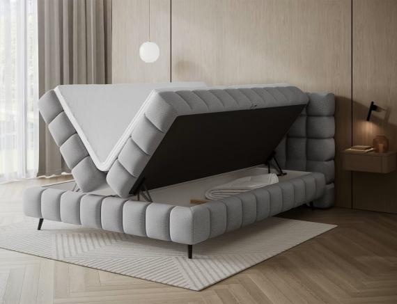 Foto Cama continental - gris - Sabeno Foto Cama continental - gris - Sabeno