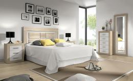 Double Bedroom Set — Environment 3 (Cambrian Oak / White) Lara