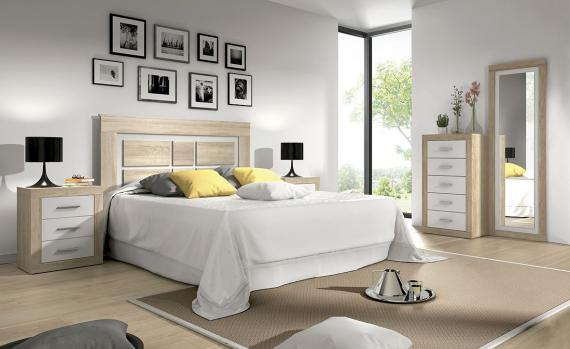 Photo Double Bedroom Set — Environment 3 (Cambrian Oak / White) Lara