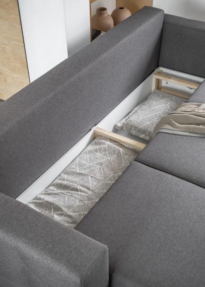 Foto Sofá cama, crema/polipiel - Asgard 3F