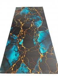 Placa decorativas en PVC - azul - negro - dorado