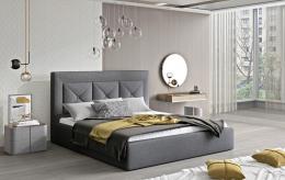 Cama Cloe, estructura de madera 200x200, Gris