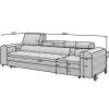 Foto Sofá cama - beige - 260 cm - Festello