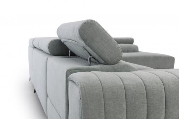 Foto SOFÁ GRANDE CON CAMA Y ARCÓN FORMA DE U CON PATAS ALTAS 354 CM X 202 LACANTE VERDE OLIVA OFERTA