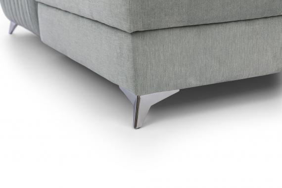 Foto SOFÁ GRANDE CON CAMA Y ARCÓN FORMA DE U CON PATAS ALTAS 354 CM X 202 LACANTE VERDE OLIVA OFERTA