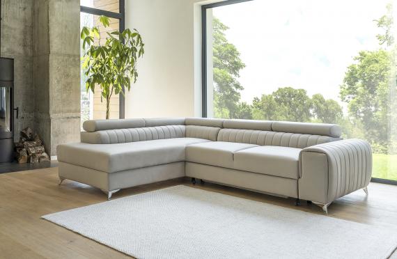 Foto Sofá rinconera con cama extraíble - arcon - mostaza - 278x205 - LAURENCE