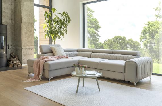 Foto Sofá rinconera con cama extraíble - arcon - mostaza - 278x205 - LAURENCE