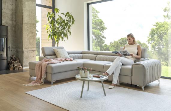 Foto Sofá rinconera con cama extraíble - arcon - mostaza - 278x205 - LAURENCE