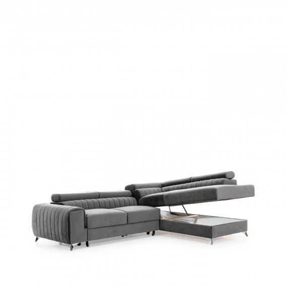 Foto Sofá rinconera con cama extraíble - arcon - mostaza - 278x205 - LAURENCE
