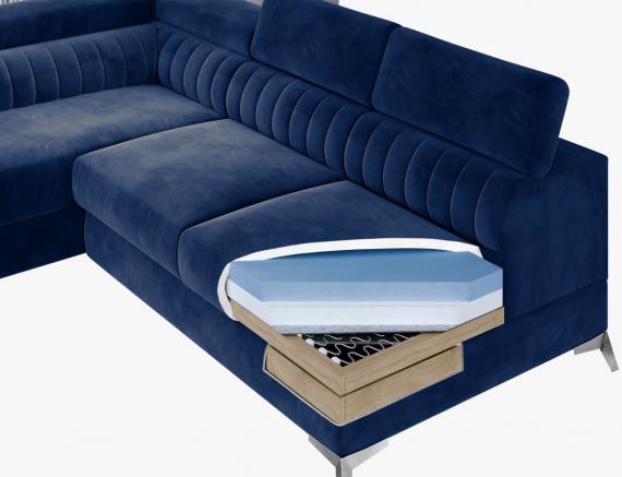 Foto Sofá rinconera con cama extraíble - arcon - mostaza - 278x205 - LAURENCE